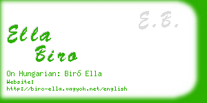 ella biro business card